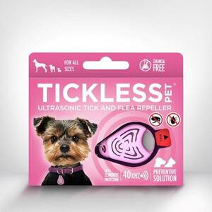 Tickless Pet ultrazvukový odpuzovač klíšťat a blech pro psy růžový