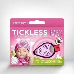 Tickless Baby ultrazvukový odpuzovač klíšťat a blech pro děti růžový